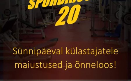 Kehra Spordihoone tähistab homme 08.02  oma 20. sünnipäeva!
