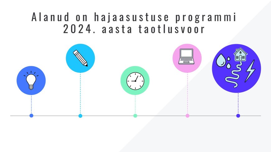 Alanud on hajaasustuse programmi 2024. aasta taotlusvoor