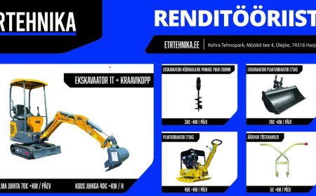 ETR OÜ ehitustehnika renditeenus on taas Kehras avatud!