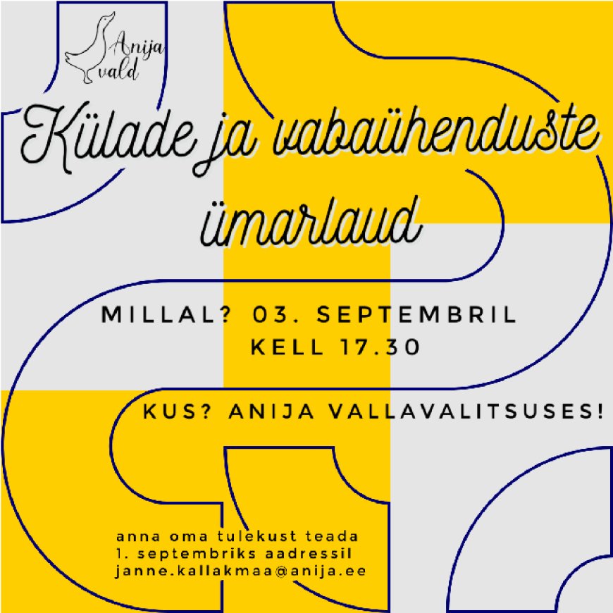 Külade ja vabaühenduste ümarlaud 03. septembril kell 17.30 vallamajas