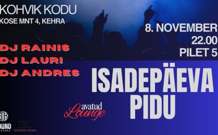 Isadepäeva pidu Kehras Kohvik Kodus.