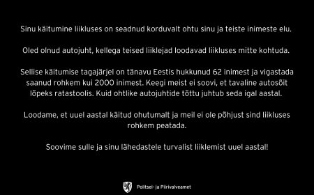 Lähipäevil leiavad 850 liiklushuligaani oma postkastist musta jõulukaardi