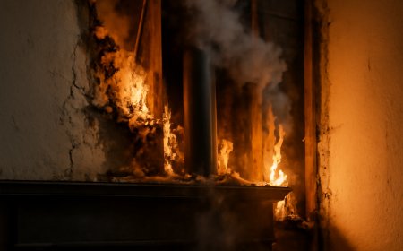 Raasiku vallas: Kamin süütas maja seina