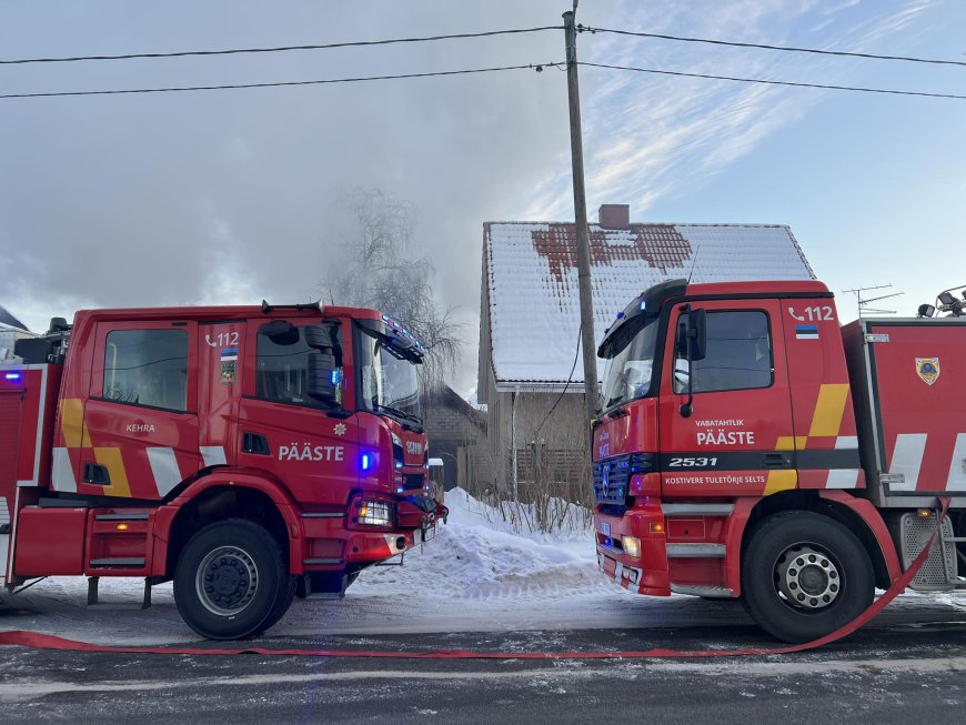 Raasiku alevikus põles lahtise leegiga garaaž