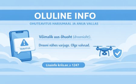 EE-ALARM - VÕIMALIK ÕHUOHT HARJUMAAL: Varahommikune ohuteavitus soovitab drooni märgates koheselt varjuda!