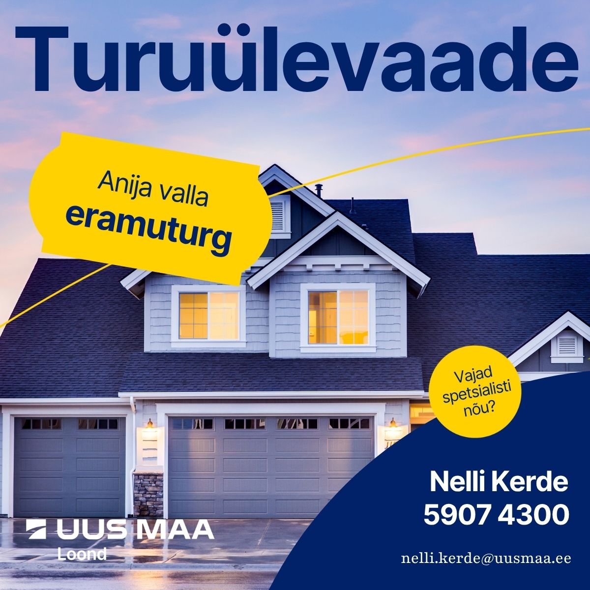 Anija valla eramute turuülevaade 2026. aasta I kvartali seisuga