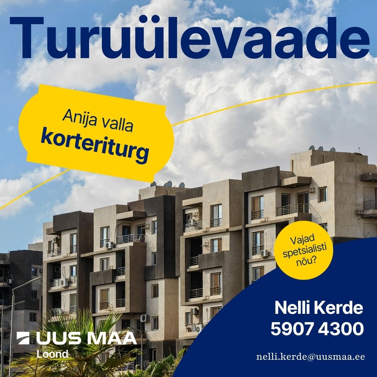 Anija valla korterite turuülevaade 2026. aasta I kvartali seisuga