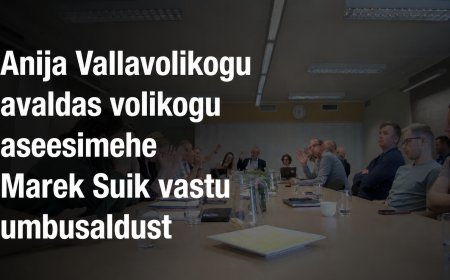 Anija Vallavolikogu avaldas volikogu aseesimehe Marek Suik vastu umbusaldust