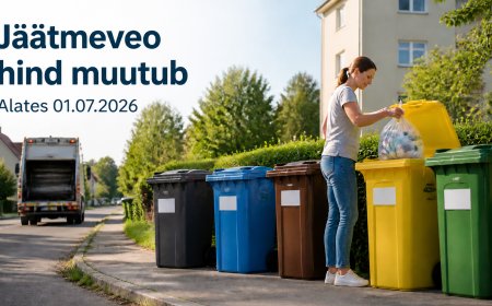 Jäätmeveo hinnad tõusevad alates 1. juulist 2026 – riiklik saastetasu ajab arved kõrgemaks