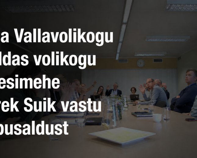 Anija Vallavolikogu avaldas volikogu aseesimehe Marek Suik vastu umbusaldust