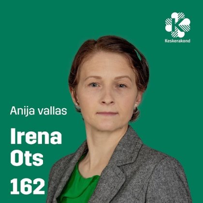 Irena Ots - NR 162 - Eesti Keskerakond - Harju Tarbijate Ühistu Kehra Konsum, klienditeenidnaja